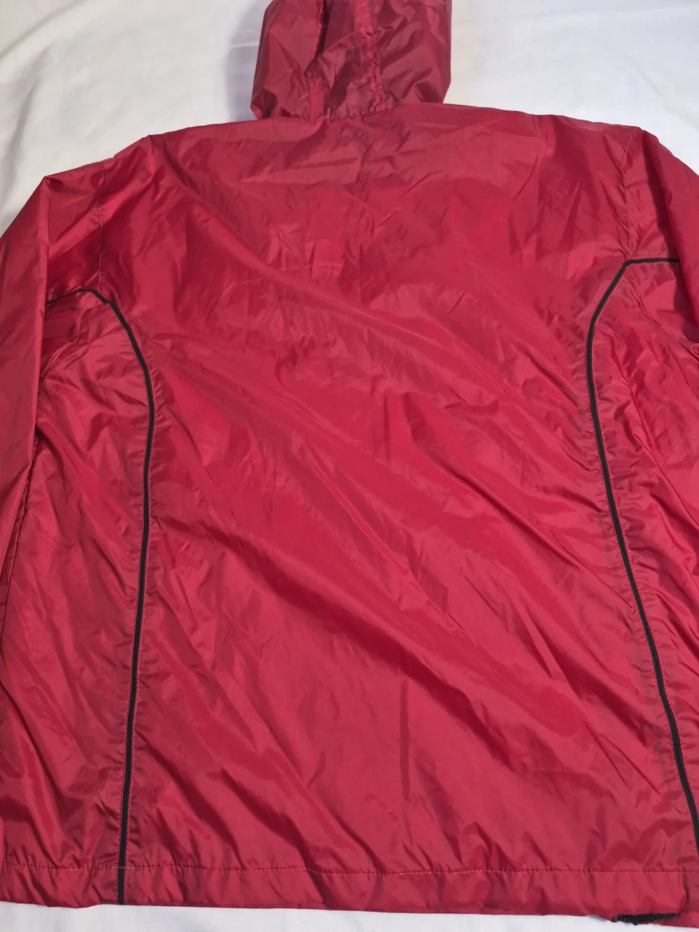 Vintage Tek JEAR Anorak Windbreaker Nylon Sz M Lightweight Red hooded Half Zip